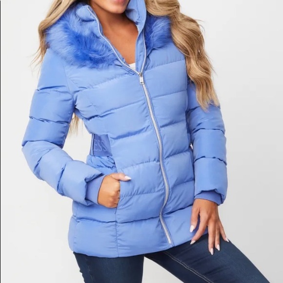 Guess Puffy Jacket Delice Hooded Puffer 